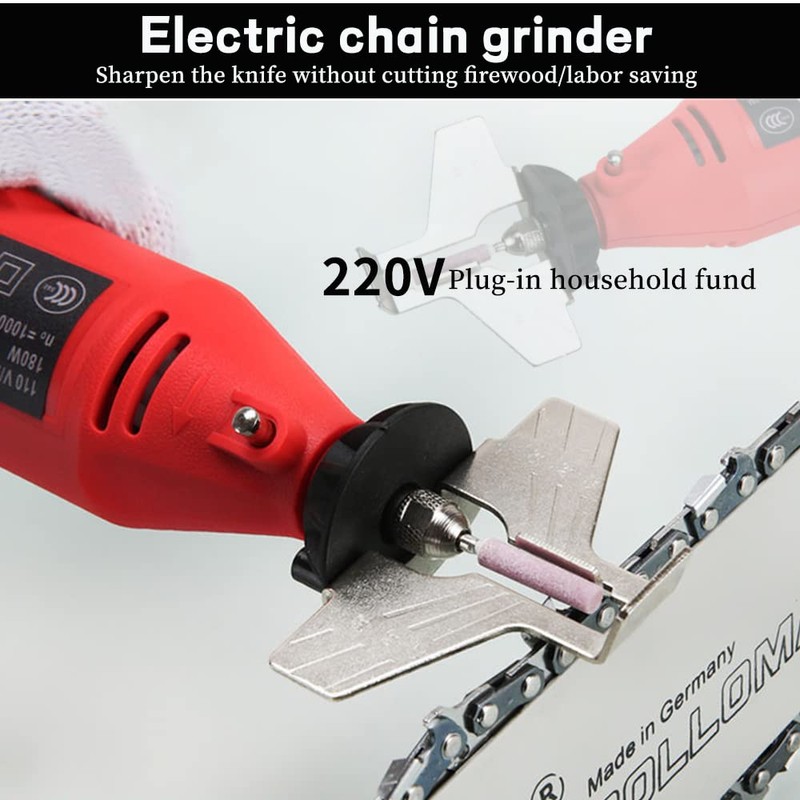 Cordless Chainsaw Chain Sharpener Kit 180W Electric Punch Mill Grinding