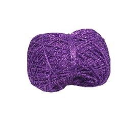 Clisil Purple Glitter Yarn Crochet Thread Sparkle Metallic Lurex Lame Shine Yarn Bag Decorations 40g