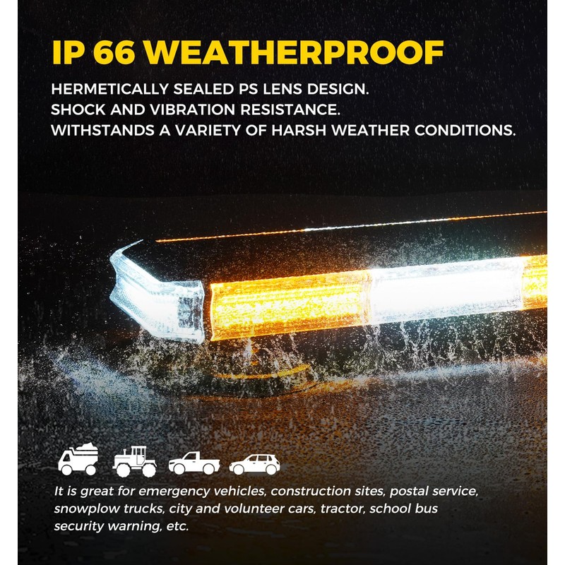 Xprite LED 150 Rooftop Emergency Strobe Light Bar w/Control Panel
