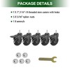 MALLLALA Caster Wheels Sets 5 with Metal Brakes,3 inch Heavy