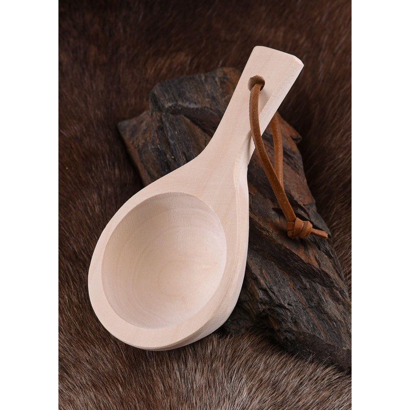 Battle-Merchant Ladle with Leather Strap, Approx. 17 cm Tablespoon Soup