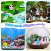 Seenelling 240 Pcs Mini Resin Animals Miniature Luminous Animals Ducks