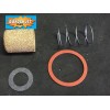 Quadrajet bronze fuel filter with spring and inlet gasket