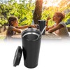 500ML Small Vacuum Coffee Cup Iced Coffee Bottle with Straw