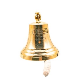 LivuX Decorative Brass Nautical Style Wall Bell Height 15cm Diameter 12cm - Elegant Replica with Hooks for Home and Garden without Fixings 1037