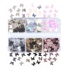 generic 6 Rejillas 3d Para Uñas Con Forma De Mariposa,