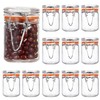 Norme 24 Pcs Glass Spice Jars with Airtight Lid, Leakproof