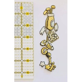 Golf Bag With Golf Clubs Patch Golfing Sports Golf Balls Appliqué