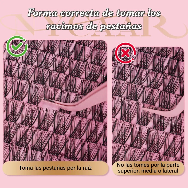 Kit Pestañas Naturales Volumen Nycaar Con Pegamento Diy