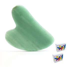 Gua Sha Facial Tools Guasha Tool Manual Massage Sticks for Jawline Sculpting and Puffiness Reducing for Face Body Relieve Muscle Tensions Reduce Festive Gifts (Green 2pcs)
