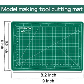 WISYOK 6" x 8" A5 Self-Healing Craft Mat, Small Rotary Cutting Mat for Sewing, Fabric, Ideal for DIY Crafts, Children, Hobbyists
