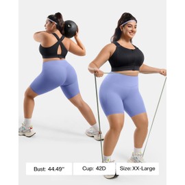 VFUS High Impact Zip Front Adjustable Sports Bra No Bounce Criss Cross Plus Size Bras for Women Workout Running (X-Large Plus, Black)