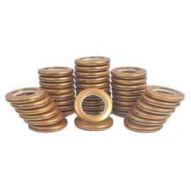 Paquete de 42 ojales de cortina de 1-9/16 pulgadas (40 mm) de diámetro interior a escala nanoescala de bajo ruido, kit de ojales grandes para tela (dorado)