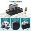 SAYEEC Mesh Desk Organizer, Black Pen Holder for Desk, 4