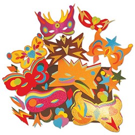 Springboard Glitter Masks And Shapes Craft Activity Pack (Pack of 40)
