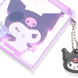 GASHINA STORY San-Rio Characters Compact Pocket Mirror - Adorable Mini Mirror Design with Charm Keyring - Durable & Portable Aesthetic Compact Mirror, Lightweight Bag Mirror for Purse (Kuormi-Bunny)