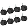 PATIKIL 1.5 Inch Swivel Casters, 8 Pack Nylon 360 Degree