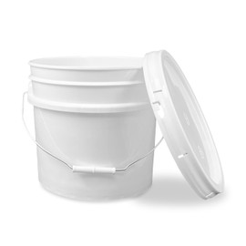 ePackageSupply, 3.5-Gallon White Plastic Bucket with Lid - Durable 90 Mil All Purpose Pail - Food Grade - Contains No BPA Plastic - Recyclable - Made in USA - 1 Count