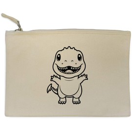 'Cute T-Rex' Canvas Clutch Bag/Accessory Case (CL00040836)