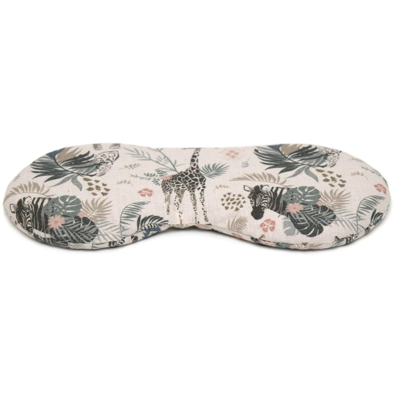 Organic Eye Pillow Lavender & Linseed "Wild Animals" for Relaxation,