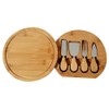 ZENWORYS Bamboo Cheese Board Set Equipped with Round Wooden Boards