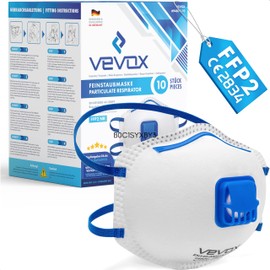 VEVOX® FFP2 Respirator Masks - Set of 5 - with Comfort Plus Seal - Dust Mask FFP2 with Valve - For the Most Reliable Protection