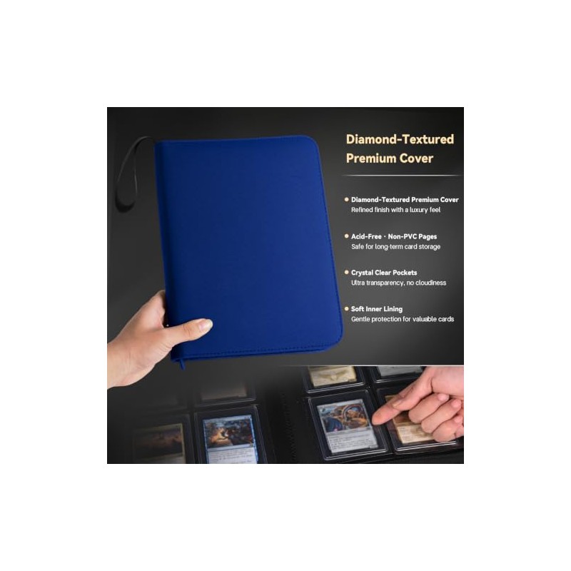 Carpeta Toploader de 4 Bolsillos para Tarjetas de 3x4, con
