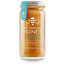 Bee Harmony Raw Manuka Honey, 400+ MGO, New Zealand, 12 OZ