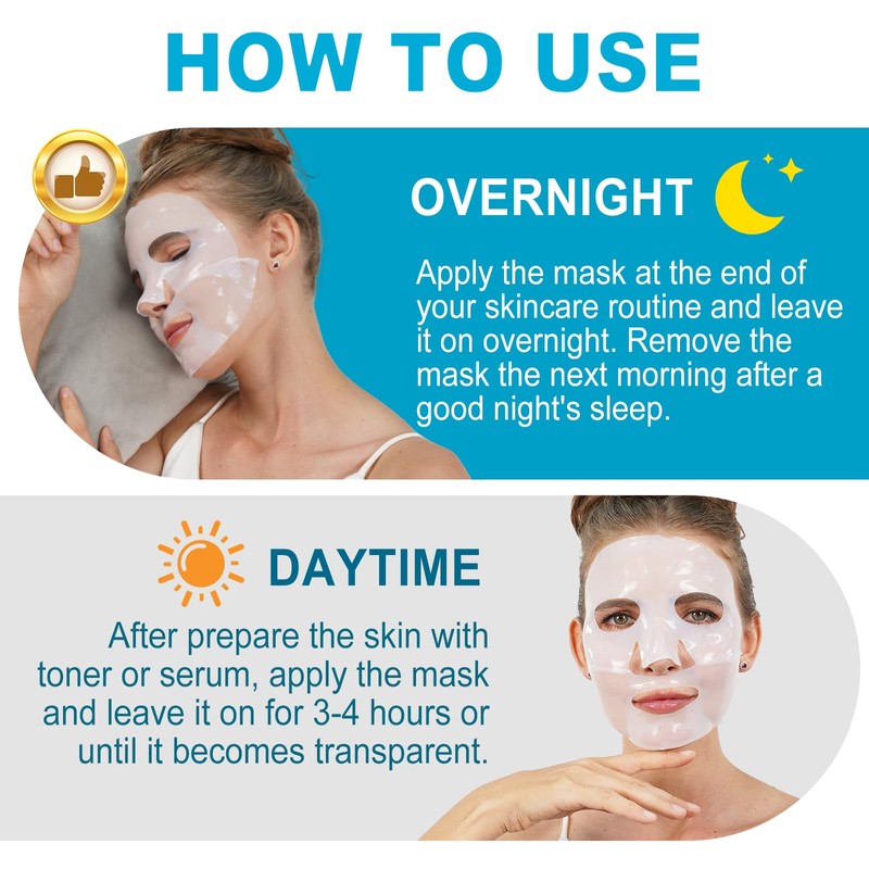 Collagen Face Mask, 8 Pack Deep Collagen Hydration Face Mask,
