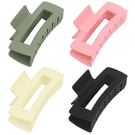 CCINEE Big Hair Claw Clips, Matte Jaw Hair Clips for Women Long Hair Anti Slip Clips -4Pieces (style 3)