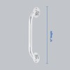 Medline Knurled Chrome 12” Grab Bar for Shower & Bathtub,
