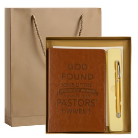 Watersay Pastors Wife Gift Pastor Appreciation Gifts Christmas Gifts for Women Notebook and Ballpoint Pen Set Leather Journal Notebook for Appreciation Day Christmas Gifts Birthday Gifts
