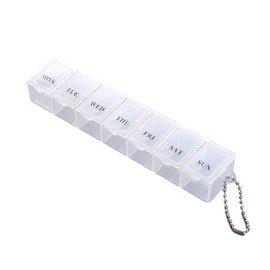 Pill Box 7 Days Transparent Organiser Box, Stylish Organiser Storage, Dustproof Pill Organiser for Bag, Fish Oils, Drug Supplements Luckxing