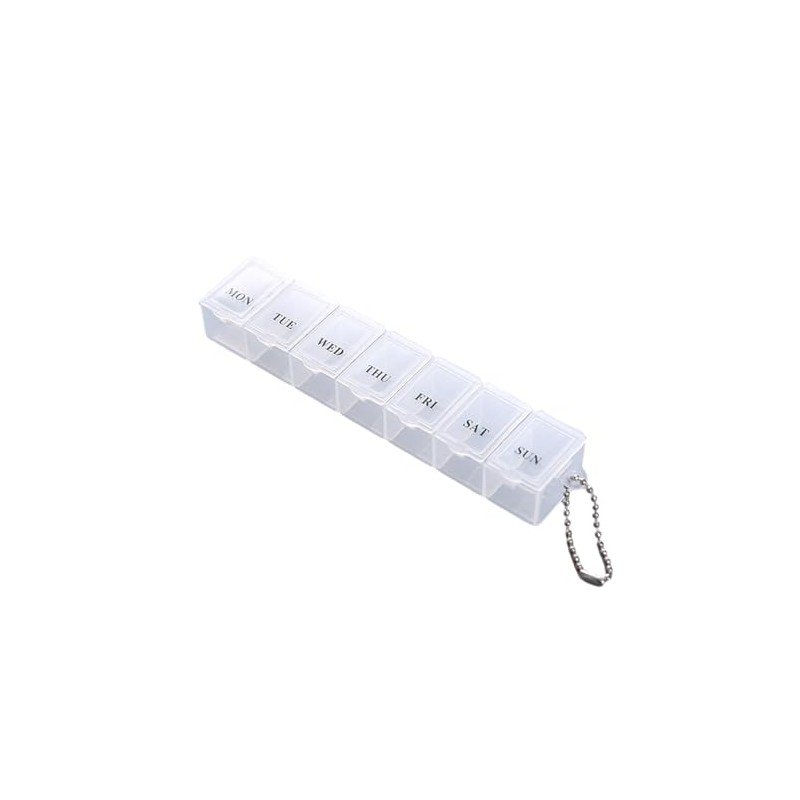 Pill Box 7 Days Transparent Organiser Box, Stylish Organiser Storage,