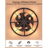 Caged Ceiling Fan with Light and Remote, 20" Low Profile