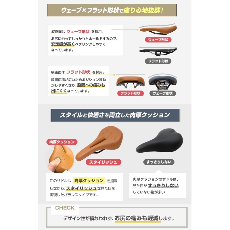SMRG Bicycle Saddle Thick Cushion Hole Hole [Rainwater Won't Penetate]