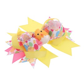 Baluue Charming Chick Hair Clips for Versatile Easter Bows Secure Duckbill Hairpins for Parties Birthdays and Cosplay Fun Accessories for Celebrations