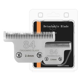 HONGNAL 84# Pet Dog Grooming Stainless Steel Blade,Compatible with Ainds,Oster A5,Wahl KM-10 and Other Series Detachable Clippers, Cut Length 3/32-Inch