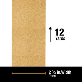 Dura-Gold Premium - 60 Grit Gold - Hook & Loop Backing Longboard Continuous Sandpaper Roll, 2-3/4" Wide, 12 Yards Long - For Automotive & Woodworking Air File Long Board Sanders, Hand Sanding Blocks