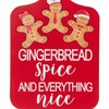 Gingerbread Spice and Everything Nice Red Decorative Hanging Plaque, 30cm