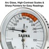 2-in-1 Sauna Thermometer & Hygrometer (Fahrenheit) for Sauna Rooms, 70-250℉