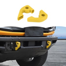 RT-TCZ Tow Hook Covers - Bumper Tow Hook Rubber Protector Exterior Accessories for Ford Bronco 2021-2025 (Style A, Yellow)