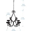 3 in 1 Ambient Lighting Chandelier Chain Hang Metal Wall