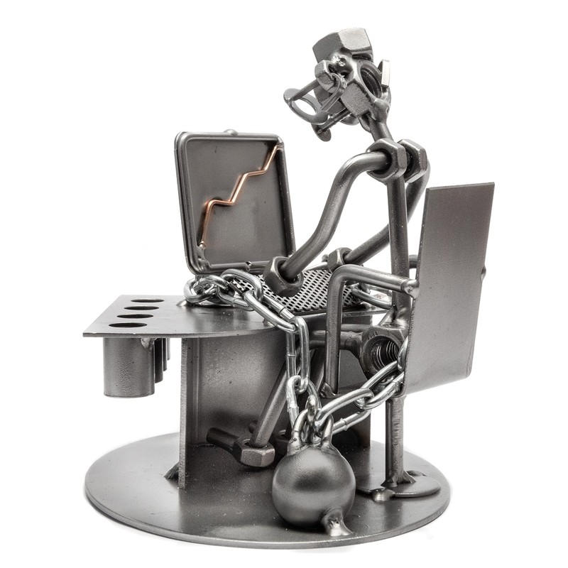 'Pen holder "Workaholic Screw Manikin