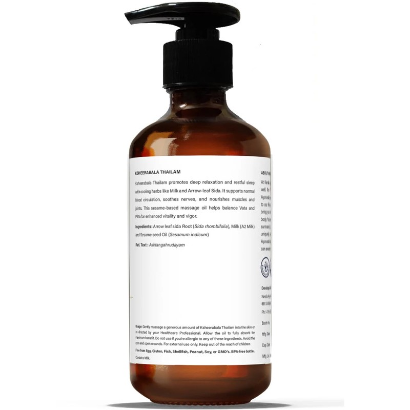 Kerala Ayurveda Calming Body Oil for Relaxation & Sleep, 6.8
