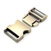 CRAFTMEMORE 1 inch Metal Curved Side Release Buckle Adjustable Clip