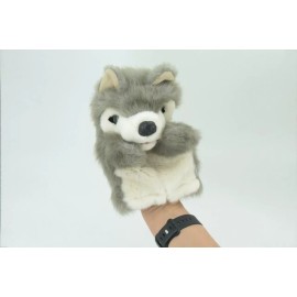 Collectible Wildlife Gifts Wolf Hand Puppet, Plush Gray Wolf, Stuffed Animal Toy, Soft, Gift, 9" FM26 B75