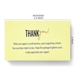RXBC2011 Exquisite Elegance Thank You Card 100 YELLOW