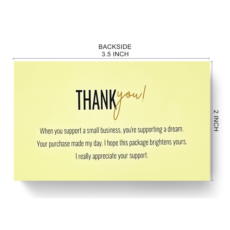 RXBC2011 Exquisite Elegance Thank You Card 100 YELLOW