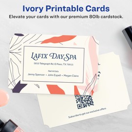 Avery Printable Rectangle Scalloped Postcards with Sure Feed Technology, 4" x 6", Ivory Cardstock, Print-to-the-Edge, Laser/Inkjet Cards, 20 Total